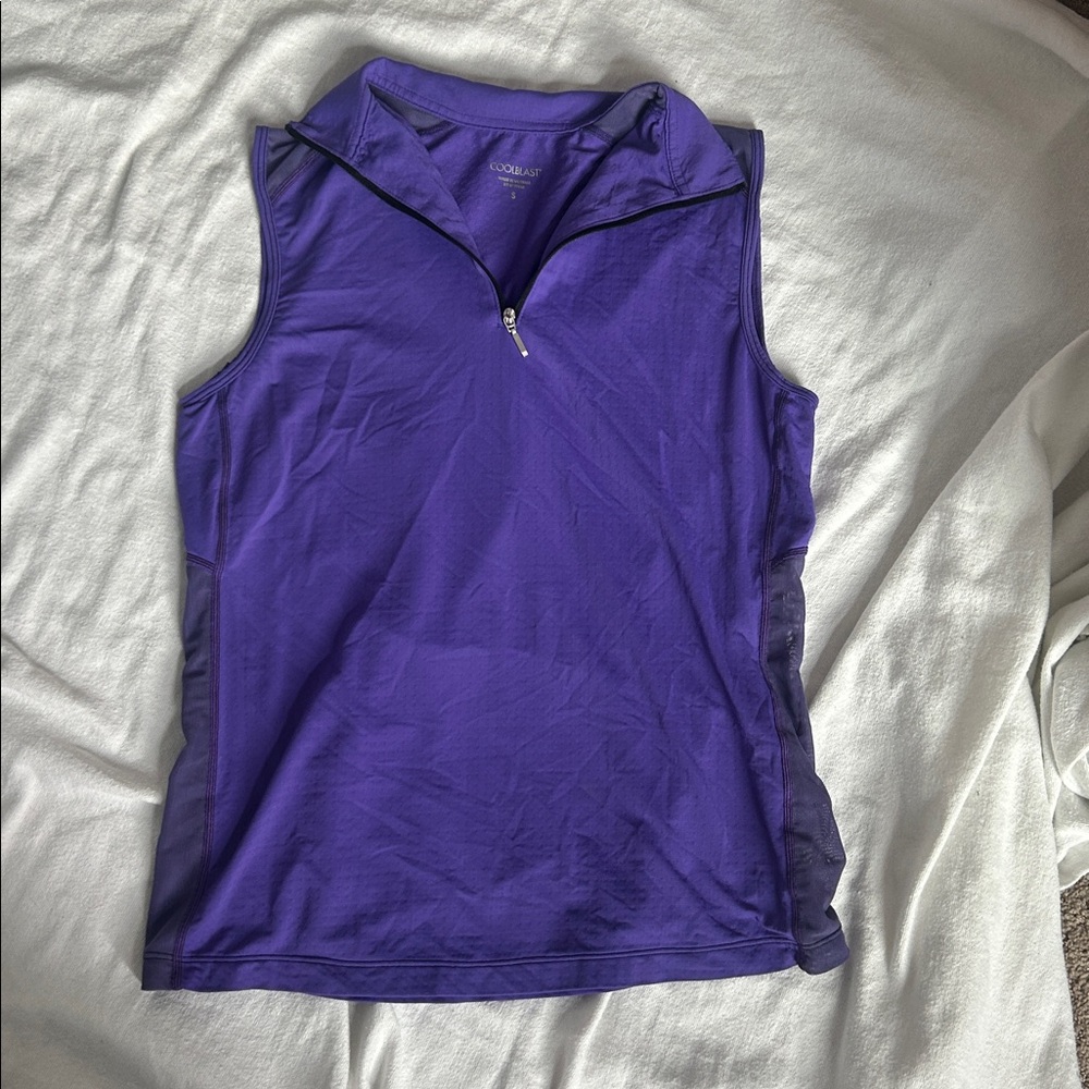 Purple 1/4 Zip Tank Top